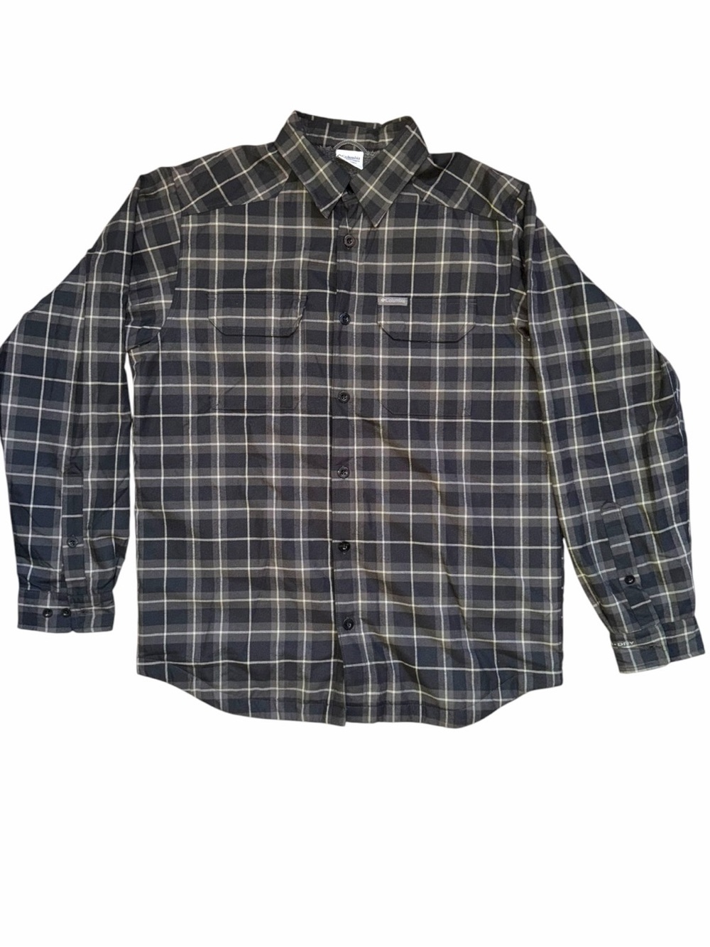 Columbia Windward Overshirt Size Medium Gray Plaid Sherpa Lined NWT $100 Retail